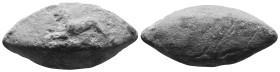ANCIENT GREEK PB SLING BULLET. (CIRCA 4TH-1ST CENTURY BC). 50.86g 37.4m