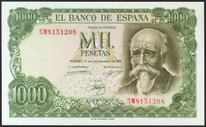 1000 Pesetas. 17 de Septiembre de 1971. Serie 5M. (Edifil 2021: 474c). Conserva todo su apresto original. SC.