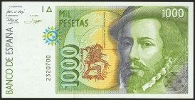 1000 Pesetas. 12 de Octubre de 1992. Sin serie. (Edifil 2021: 483). SC.