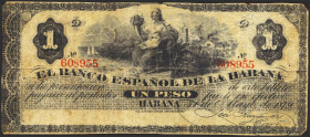 CUBA. 1 Peso. 31 de Mayo de 1879. Serie D. (Edifil 2017: 54, Echenagusía: 28d). BC.