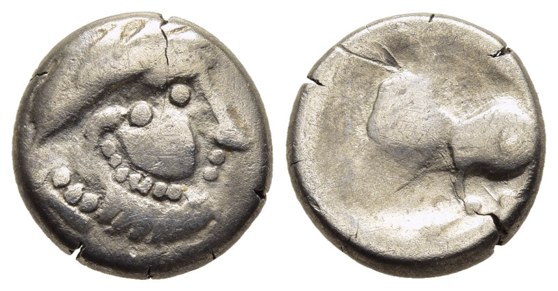 CELTIC COINAGE. Middle Danube (2nd-1st centuries BC). Drachm. 'Kugelwange' type....