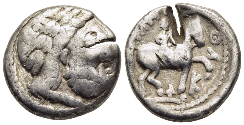 CELTIC COINAGE. Lower Danube (circa 3rd century BC). Tetradrachm, imitating Phil...