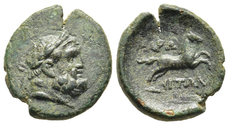 THRACE. Maroneia. AE (circa 189/8-49/5 BC).

Obv: Laureate and bearded head of H...