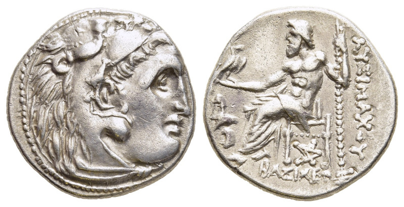KINGS OF THRACE (Macedonian). Lysimachos (305-281 BC). Drachm. Kolophon.

Obv: H...