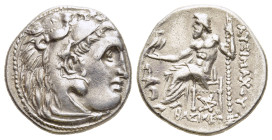 KINGS OF THRACE (Macedonian). Lysimachos (305-281 BC). Drachm. Kolophon.

Obv: Head of Herakles right, wearing lion skin.
Rev: ΛΥΣΙΜΑΧΟΥ / ΒΑΣΙΛΕΩΣ.
Z...