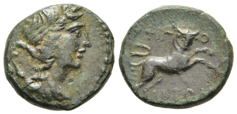 MACEDON. Amphipolis. AE (ca. 187-168/7 BC). 

Obv: Draped bust of Artemis right;...
