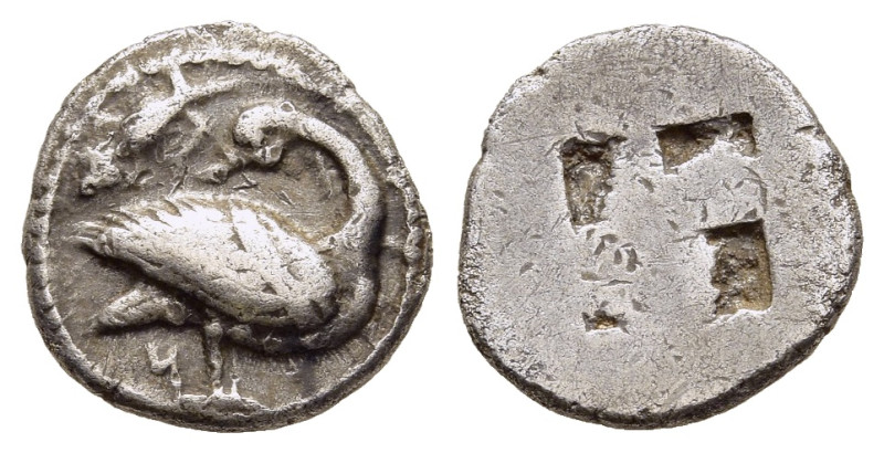 MACEDON. Eion. Trihemiobol (circa 460-400 BC). 

Obv: Goose standing to right, h...