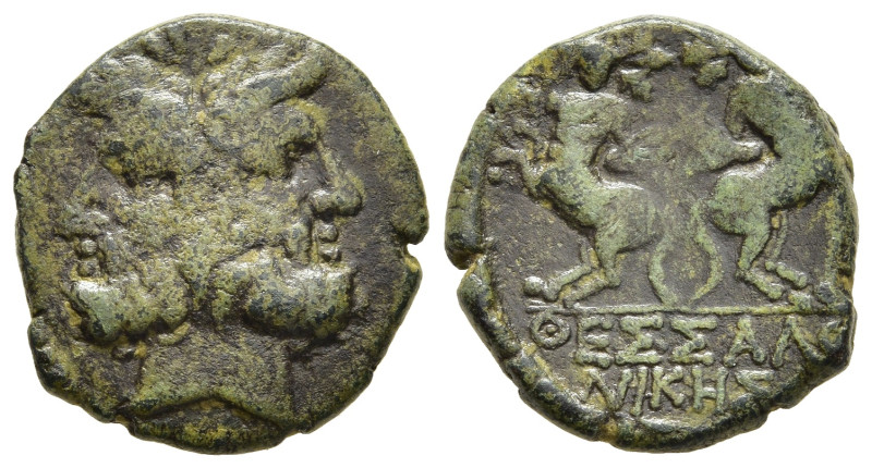 MACEDON. Thessalonica. AE (Late 2nd-early 1st centuries BC).

Obv: Laureate head...