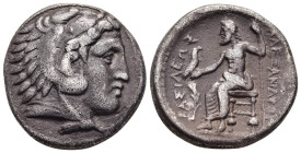 KINGS OF MACEDON. Alexander III 'the Great' (336-323 BC). Tetradrachm (circa 322-320 BC). Amphipolis.

Obv: Head of Herakles right, wearing lion skin....