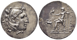 KINGS OF MACEDON. Alexander III 'the Great' (336-323 BC). Tetradrachm. Alabanda. Dated CY 4 (162/1 BC).

Obv: Head of Herakles right, wearing lion ski...