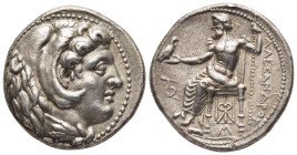 KINGS OF MACEDON. Alexander III 'the Great' (336-323 BC). Tetradrachm. Babylon.

Obv: Head of Herakles right, wearing lion skin.
Rev: AΛEΞANΔPOY.
Zeus...