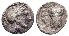 ATTICA. Athens. Hemidrachm (circa 353-294 BC).

Obv: Helmeted head of Athena right.
Rev: A - Θ - Ε.
Owl standing facing between two olive branches.

K...