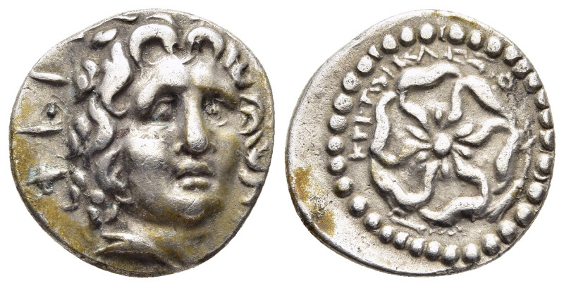 CARIA. Rhodes. Drachm (circa 88/42 BC-AD 14). Kritokles, magistrate.

Obv: Radia...