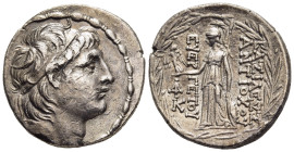 SELEUKID KINGDOM. Antiochos VII Euergetes (Sidetes) (138-129 BC). Tetradrachm. Antioch on the Orontes.

Obv: Diademed head of Antiochos right.
Rev:...