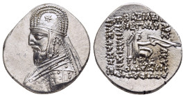 KINGS of PARTHIA. Mithradates III (87-79 BC).Drachm. Ekbatana. 

Obv: Diademed bust of Mithradates III to left, wearing tiara, ornamented with eight-r...