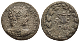 MACEDON. Edessa. Caracalla (198-217). AE.

Obv: M AY ANTΩNINVS.
Laureate, and cuirassed bust right.
Rev: EDE/ CCE/ ΩN within wreath.

Varbanov 3617

E...