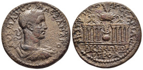PONTOS. Neocaesarea. Severus Alexander (222-235). AE.

Obv: ΑΥ Κ Μ ΑΥ ϹƐ ΑΛƐΖΑΝΔΡΟϹ.
Laureate, draped and cuirassed bust of Severus Alexander, right, ...
