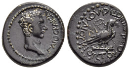 PHRYGIA. Amorium. Caligula (37-41). AE. Silvanus and Iustus Vipsanius, magistrates.

Obv: ΓAIOC KAICAP.
Bare head right.
Rev: EΠΙ ϹΙΛΟΥΑΝΟΥ ΚΑΙ ΙΟΥϹΤΟ...