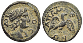 PHRYGIA. Apameia. Pseudo-autonomous (Mid 3rd century). AE.

Obv: ΔΗΜΟС.
Diademed and draped youthful bust of Demos right.
Rev: ΑΠΑΜЄΩΝ.
Eagle standing...
