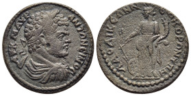 Phrygia. Laodikeia. Caracalla (198-217). AE.

Obv: ΑΥΤ Κ Μ ΑΥΡ ΑΝΤΩΝEΙΝΟC. 
Laureate, draped, and cuirassed bust right.
Rev: ΛΑΟΔΙΚΕΩΝ ΝΕΩΚΟΡΩΝ. 
Pant...