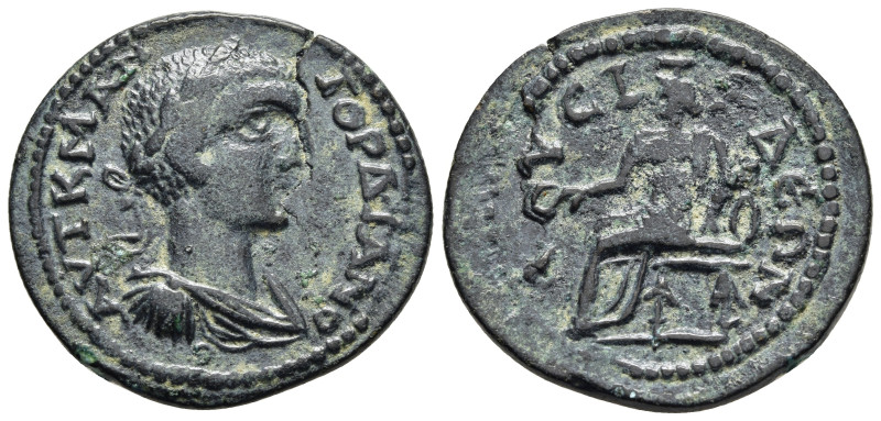 PHRYGIA. Lycias. Gordian III (238-244). AE.

Obv: AVT K M AN ΓOPΔIANOC.
Laureate...
