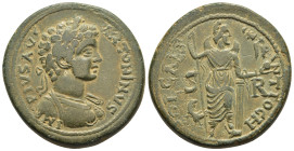 PISIDIA. Antioch. Caracalla (198-217). AE.

Obv: IMP PIVS AVG ANTONINVS.
Laureate and cuirassed bust right.
Rev: COL CAES ANTIOCH.
Mên standing right,...