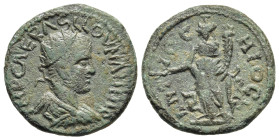 PISIDIA. Antioch. Volusian (251-253). AE.

Obv: Radiate, draped and cuirassed bust of Volusian right
Rev: Tyche standing left,holding cornucopia and b...