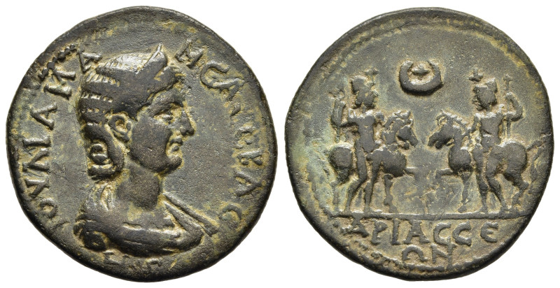 PISIDIA. Ariassus. Julia Mamaea (222-235). AE.

Obv: IOYΛIA MAMЄA CЄBA. 
Diademe...