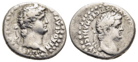 CAPPADOCIA. Caesarea. Nero with Divus Claudius (54-68). Drachm.

Obv: NERO CLAVD DIVI CLAVD F Caesar AVG GERMA.
Laureate head of Nero right.
Rev: DIVO...