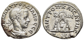 CAPPADOCIA. Caesarea. Gordian III (238-244). Tridrachm. Dated RY 4 (240/1).

Obv: AV KAI M ANT ΓOPΔIANOC CЄ.
Laureate, draped and cuirassed bust right...