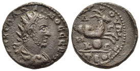 CILICIA. Anazarbus. Valerian I (253-260). AE. Dated CY 272 (253/4). 

Obv: Radiate, draped, and cuirassed bust right.
Rev: Capricorn right; globe belo...