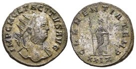 TACITUS (275-276). Antoninianus. Rome.

Obv: IMP C M CL TACITVS AVG.
Radiate bust right, slight drapery over far shoulder
Rev: CLEMENTIA TEMP // XXIZ....