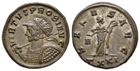 PROBUS (276-282). Antoninianus. EQVITI series Ticinum.

Obv: VIRTVS PROBI AVG.
Radiate, helmeted and cuirassed bust left, holding shield and spear.
Re...