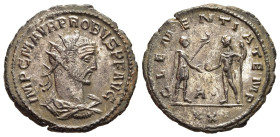 PROBUS (276-282). Antoninianus. Antioch.

Obv: IMP C M AVR PROBVS P F AVG.
Radiate, draped and cuirassed bust right.
Rev: CLEMENTIA TEMP / A• / XXI.
P...