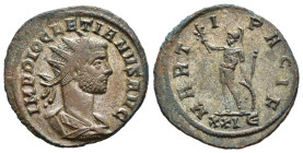 DIOCLETIAN (284-305). Antoninianus. Antioch.

Obv: IMP DIOCLETIANVS AVG.
Radiate, draped and cuirassed bust right.
Rev: MARTI PACIF // XXIE
Mars stand...