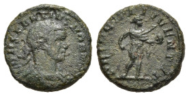 CONSTANTIUS I (Caesar, 293-305). Quinarius. Rome.

Obv: CONSTANTIVS NOB CAES.
Laureate, draped and cuirassed bust right.
Rev: VICTORIA AVG.
Constantiu...
