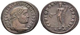 DIOCLETIAN (284-305). Follis. Heraclea.

Obv: IMP C C VAL DIOCLETIANVS P F AVG.
Laureate head right.
Rev: GENIO POPVLI ROMANI / HT Δ.
Genius standing ...