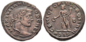 GALERIUS MAXIMIANUS (Caesar, 293-305). Follis. Siscia.

Obv: MAXIMIANVS NOB CAES.
Laureate head right.
Rev: GENIO POPVLI ROMANI / B / (star) SIS.
Geni...