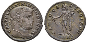 MAXIMINUS II DAIA (Caesar, 305-309). Follis. Nicomedia.

Obv: GAL VAL MAXIMINVS NOB CAES.
Laureate head right.
Rev: GENIO CAESARIS CMH (ligate) / SMNB...