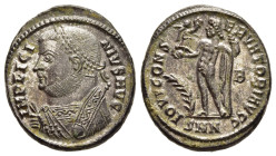 LICINIUS I (308-324). Follis. Nicomedia.

Obv: IMP LICINIVS AVG.
Laureate and draped bust left, holding mappa, globus and sceptre.
Rev: IOVI CONSERVAT...