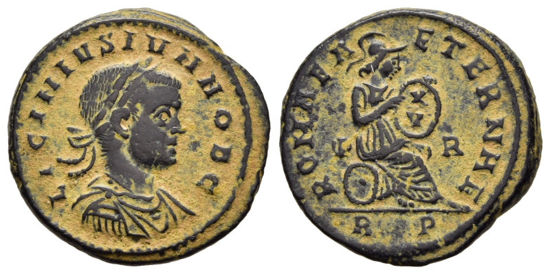 LICINIUS II (Caesar, 317-324). Follis. Rome.

Obv: LICINIVS IVN NOB C.
Laureate,...
