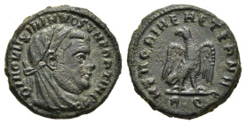 DIVUS MAXIMIANUS HERCULIUS (Died 310). Struck under Constantine I. Follis. Rome.

Obv: DIVO MAXIMIANO SEN FORT IMP.
Laureate and veiled bust right.
Re...