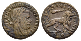 DIVUS MAXIMIANUS HERCULIUS (Died 310). Struck under Constantine I. Follis. Rome.

Obv: DIVO MAXIMIANO SEN FORT IMP.
Laureate and veiled bust right.
Re...