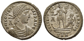 CONSTANS (337-350). Centenionalis. Thessalonica.

Obv: D N CONSTANS P F AVG / A.
Diademed, draped and cuirassed bust right.
Rev: FEL TEMP REPARATIO / ...