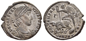 CONSTANTIUS II (337-361). Centenionalis. Constantinople.

Obv: D N CONSTANTIVS P F AVG.
Diademed, draped and cuirassed bust right.
Rev: FEL TEMP REPAR...