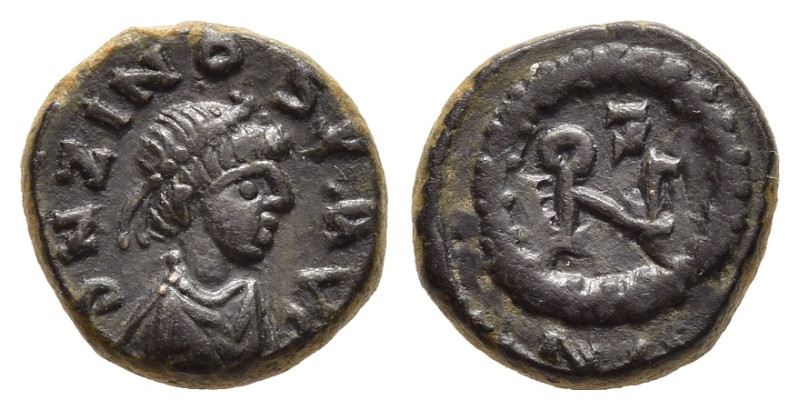ZENO (Second reign, 476-491). Nummus. Nicomedia.

Obv: D N ZINO S P AVG.
Diademe...