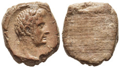 ROMAN EMPIRE. Tiberius? (14-37 AD). Teracotta Seal.

Obv: Laureate head right.
Rev. Blank.

Condition: Extremely fine.

Weight: 3,91 g.
Diameter: 24 m...