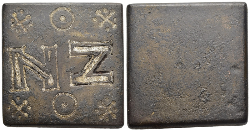 BYZANTINE EMPIRE. An impressive square shaped 6 Unciae commercial weight (5h- 7t...