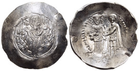 THEODORE COMNENUS DUCAS (as emperor of Thessalonica, 1225/7-1230). Silver Trachy. Thessalonica. 

Obv: A/ΓIA/OC PH/TH/CA.
Full-length facing figure of...