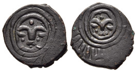 ISLAMIC, Anatolia & al-Jazira (Post-Seljuk). Artuqids (Mardin). AE Fals. 

Later private issue or imitation of al-Salih Salih I, (AH 712-765) with bar...